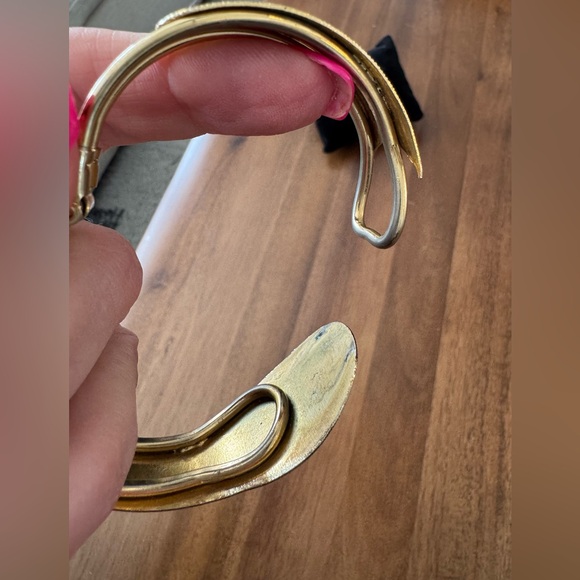 Floral Cloisonné Hinged Bracelet - Picture 7 of 7